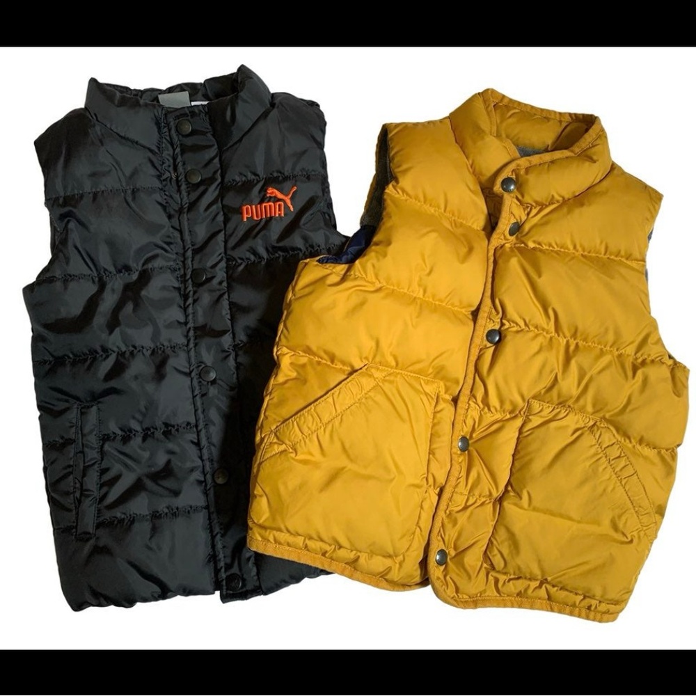 LOT of GAP & PUMA Kids Puffer Vest Size 5-6 XS S